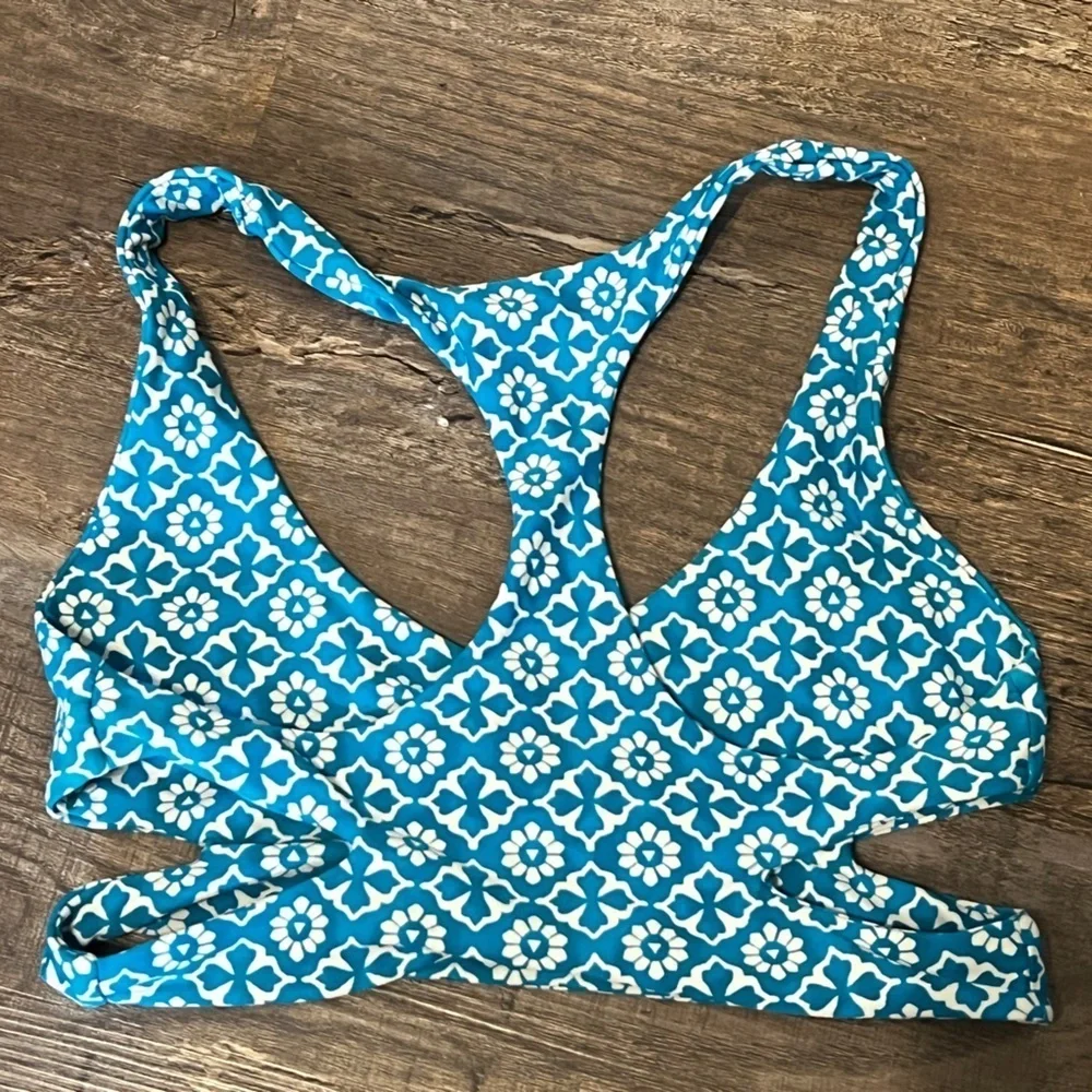 Tori Praver Geometric Swimsuit Top